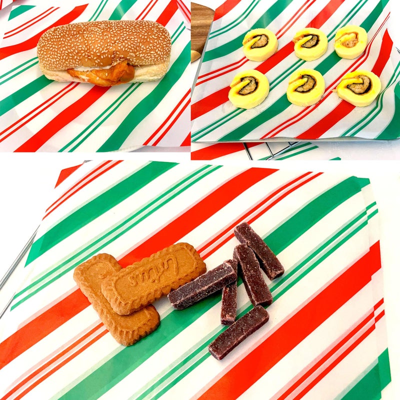 Suiwen 150pcs Christmas Wax Paper Sheet, Food Picnic Paper, Greaseproof Paper, Waterproof Dry Hamburger Paper Liners Wrapping Tissue for Plastic Food Basket (Green Red Striped) - Image 3